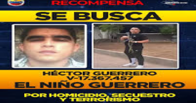 Muere el Niño Guerreo , cabecilla del Tren de Aragua